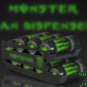 Energy Drink Dispenser - 500ml 8xCan Capacity - Black & Green Design - Perfect for Parties & Events