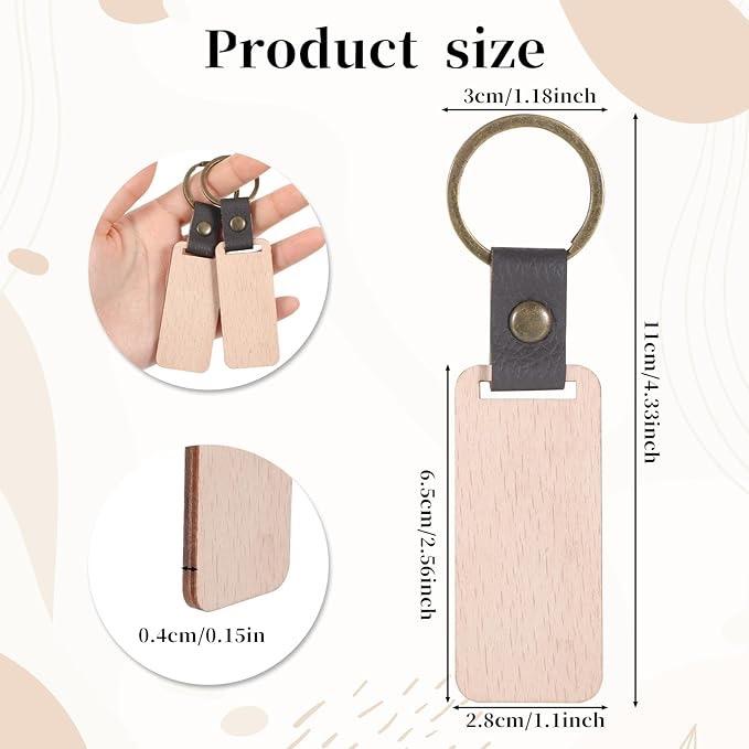 Wooden Keychains with Personalised Messages and Designs for Unique Gifts and Memoirs - Image 4