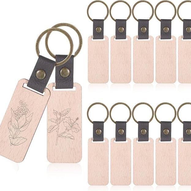Wooden Keychains with Personalised Messages and Designs for Unique Gifts and Memoirs - Image 5