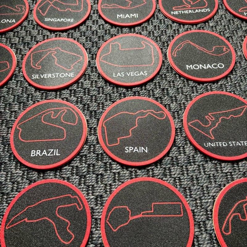 24 x F1 Track Cup Coasters Design Tableware Set for Fans - Image 3