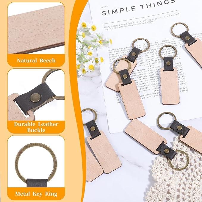 Wooden Keychains with Personalised Messages and Designs for Unique Gifts and Memoirs - Image 3