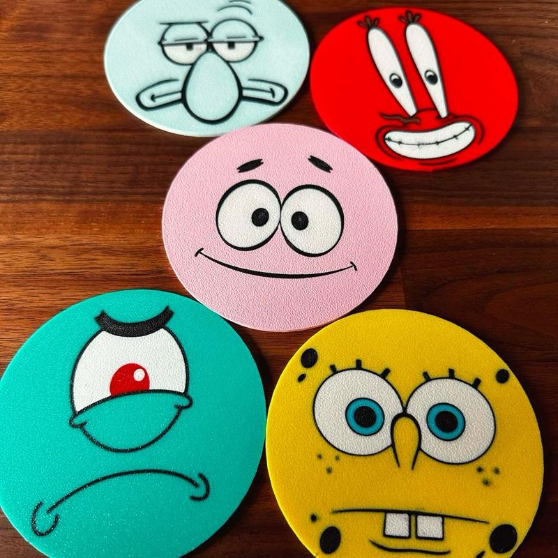Spongebob Coaster Set - Fun & Colorful Characters for Your Tableware - Image 2